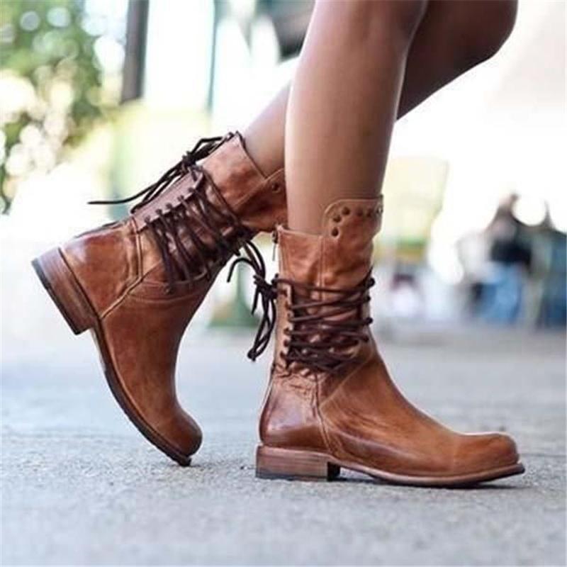 Linda | Chaussures à lacets couleur cognac