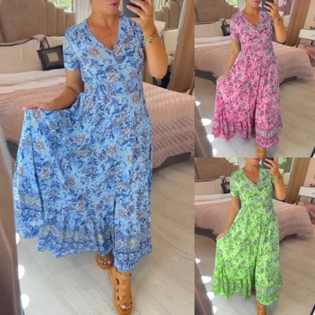 Wibia | Robe à décolleté en V avec imprimé floral