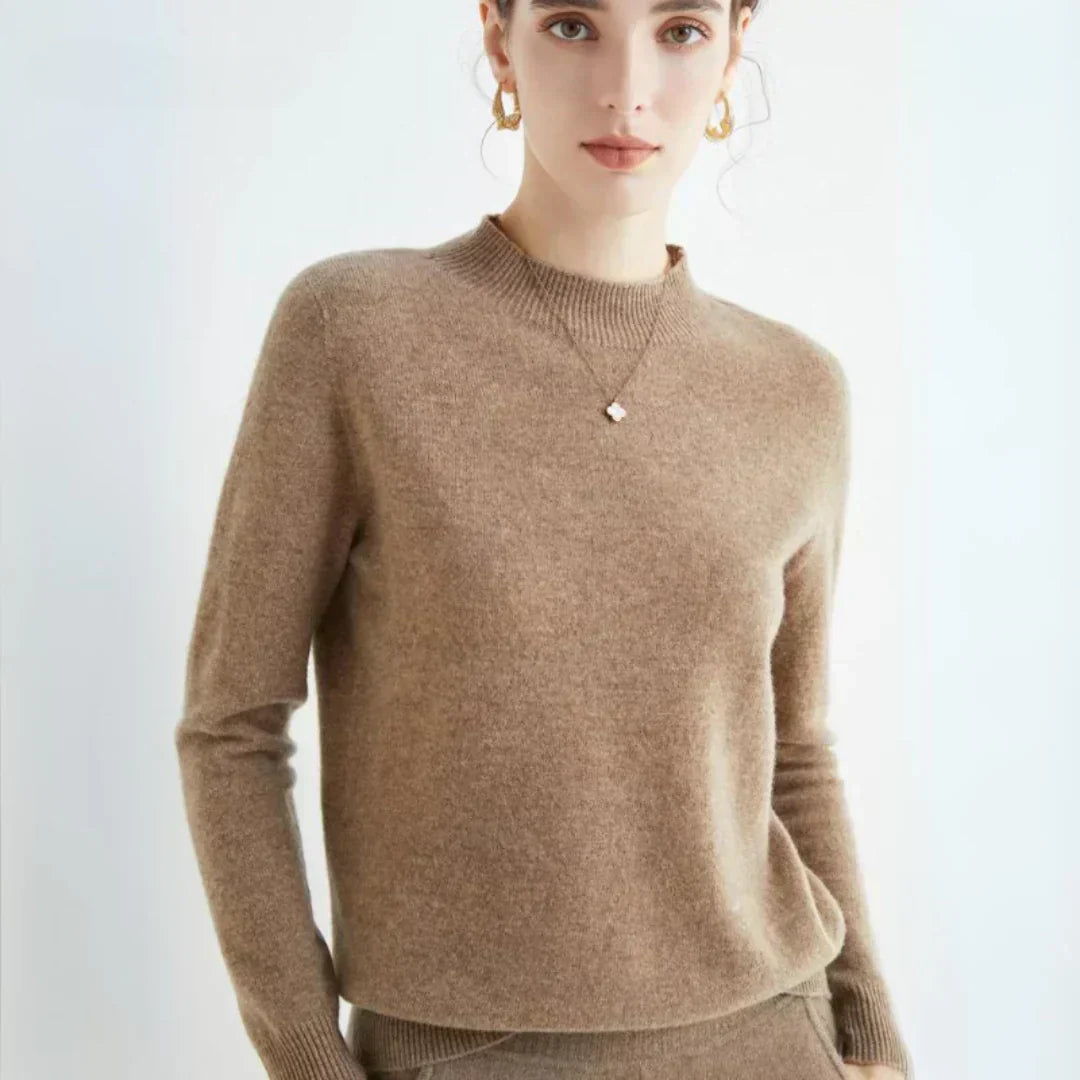 Mira | Pull en cachemire à col montant