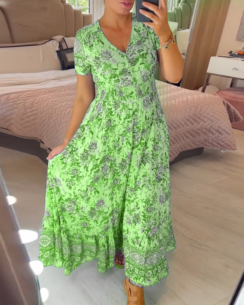 Wibia | Robe à décolleté en V avec imprimé floral