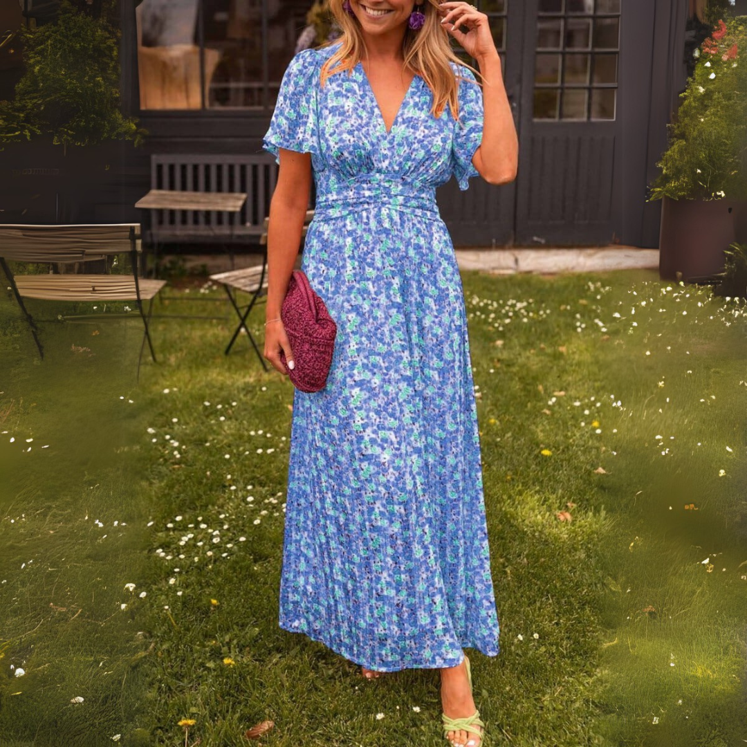 Sandra | Robe maxi élégante avec décolleté en V