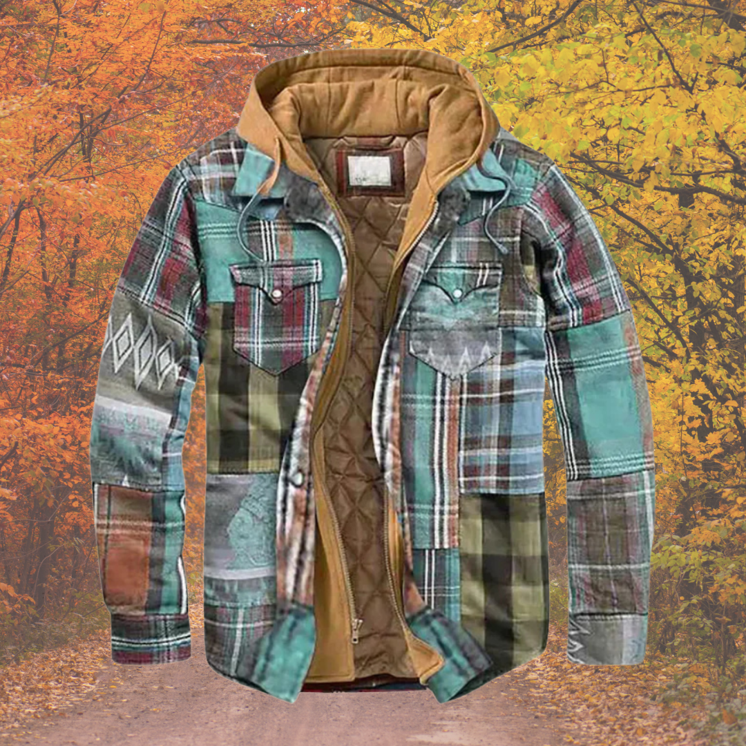 Yves | Veste patchwork à carreaux