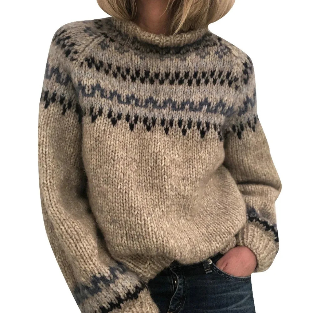 Esther | Pull en maille à col roulé