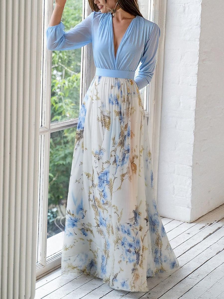Dolores | Robe longue à motif floral