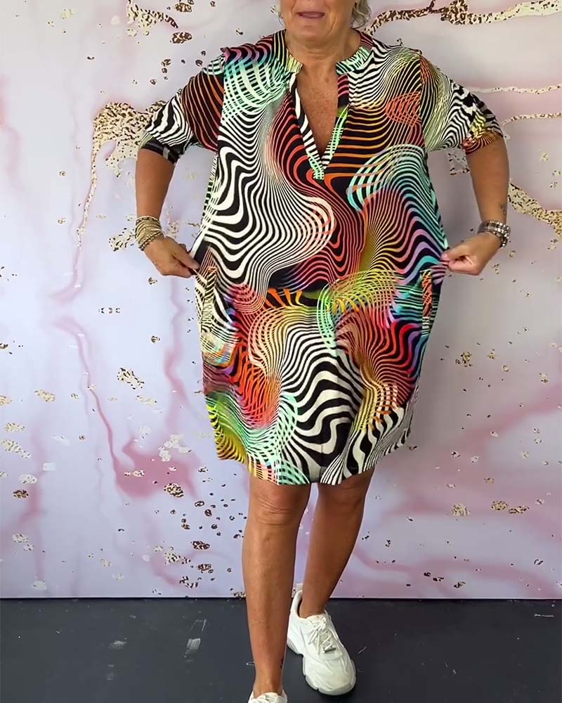 Deyanira | Robe colorée avec décolleté en V