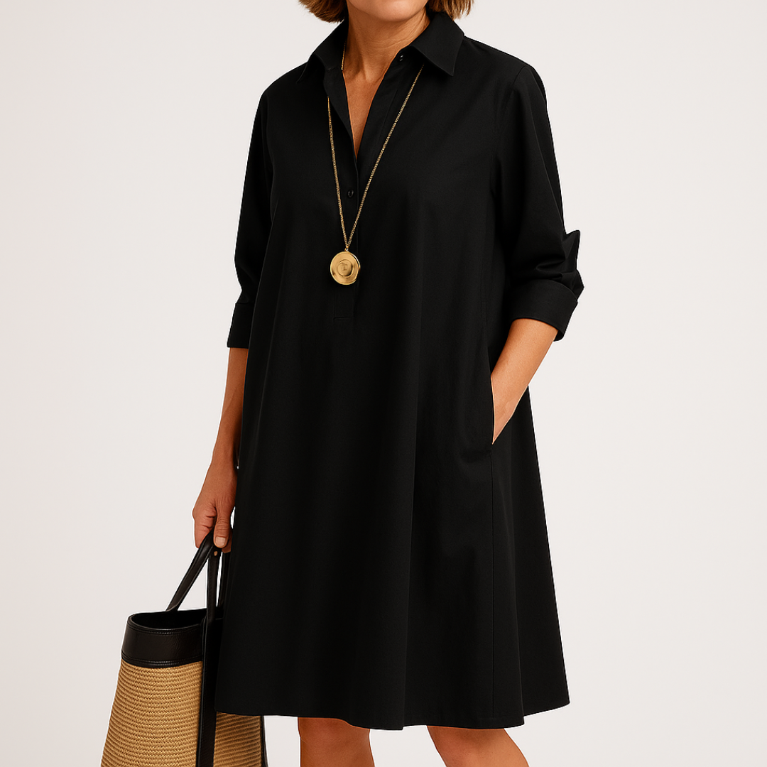 Bettina | Robe chemise ample avec col classique