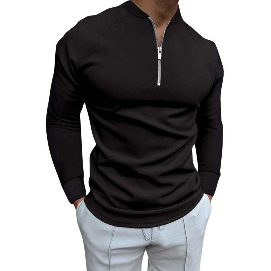 Salvador | Chemise de détente avec mi-fermeture éclair
