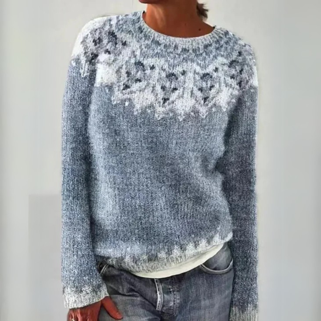 Mercedes | Pullover en tricot d'hiver avec motif