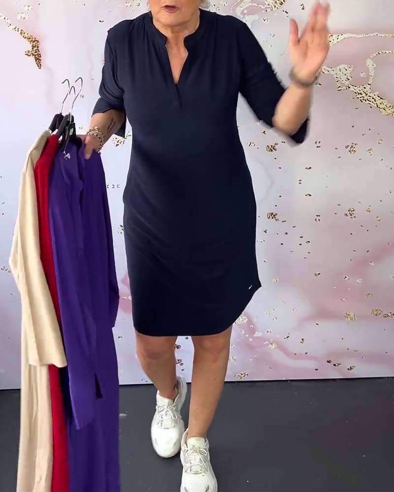Orlane | Robe élégante à col en V