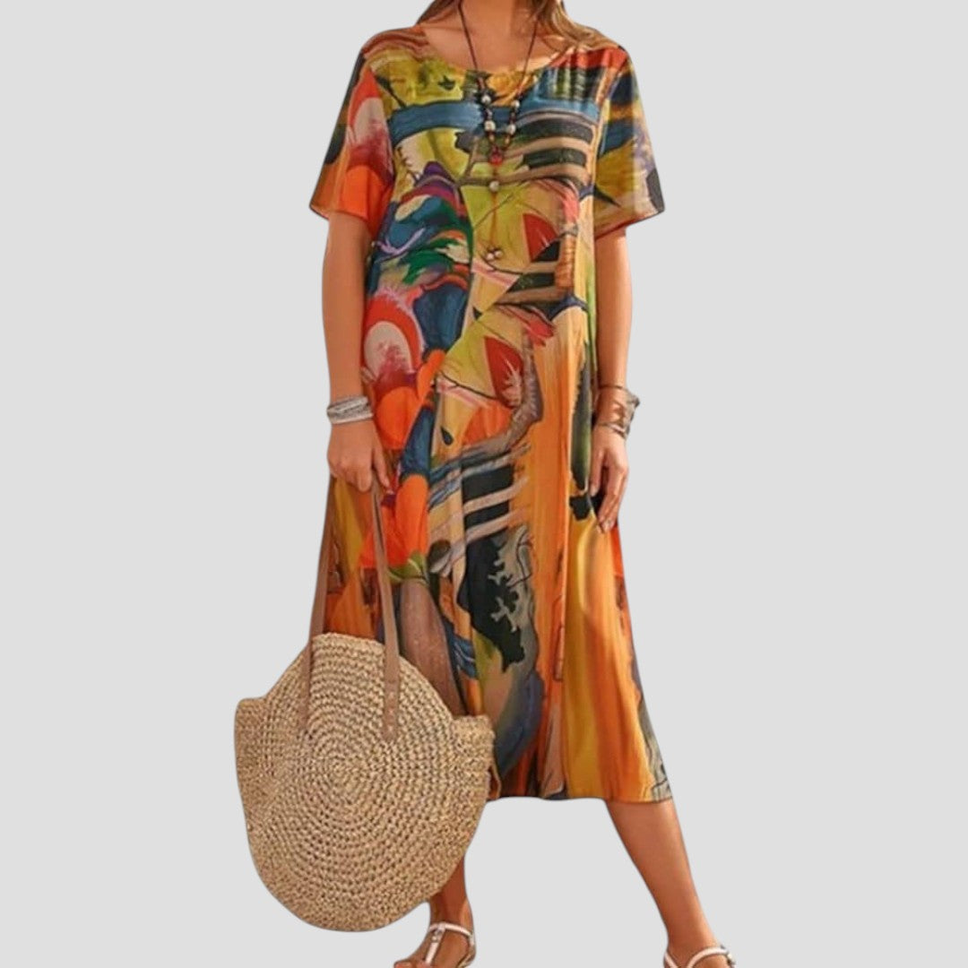 Vittoria | Robe Longue d'Été à Coupe Fluide