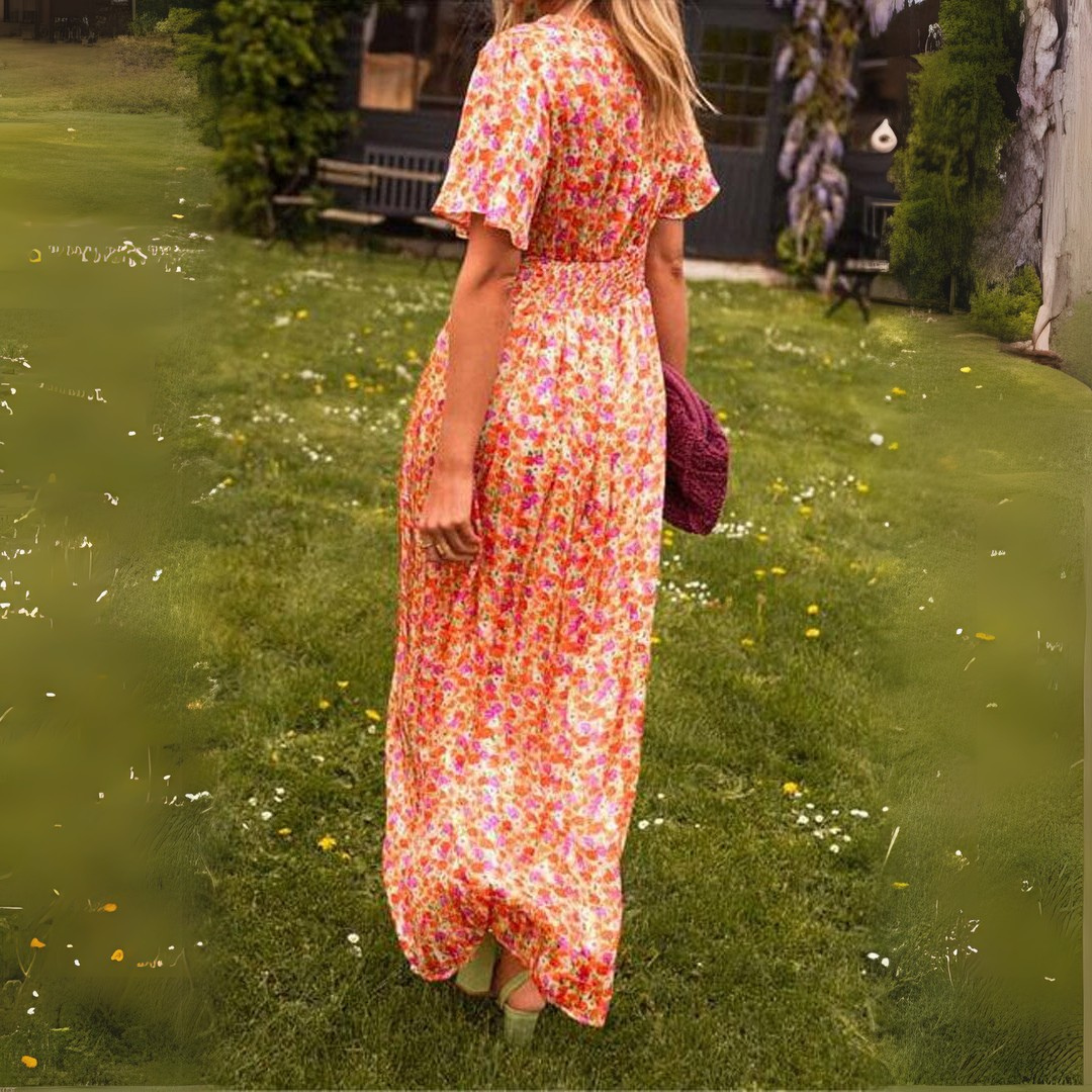 Sandra | Robe maxi élégante avec décolleté en V