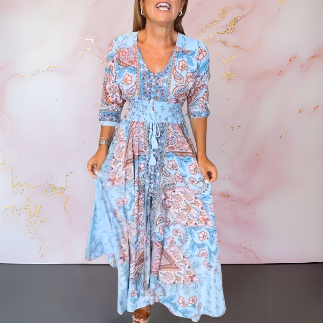 Marga | Élégant robe d'été avec décolleté en V