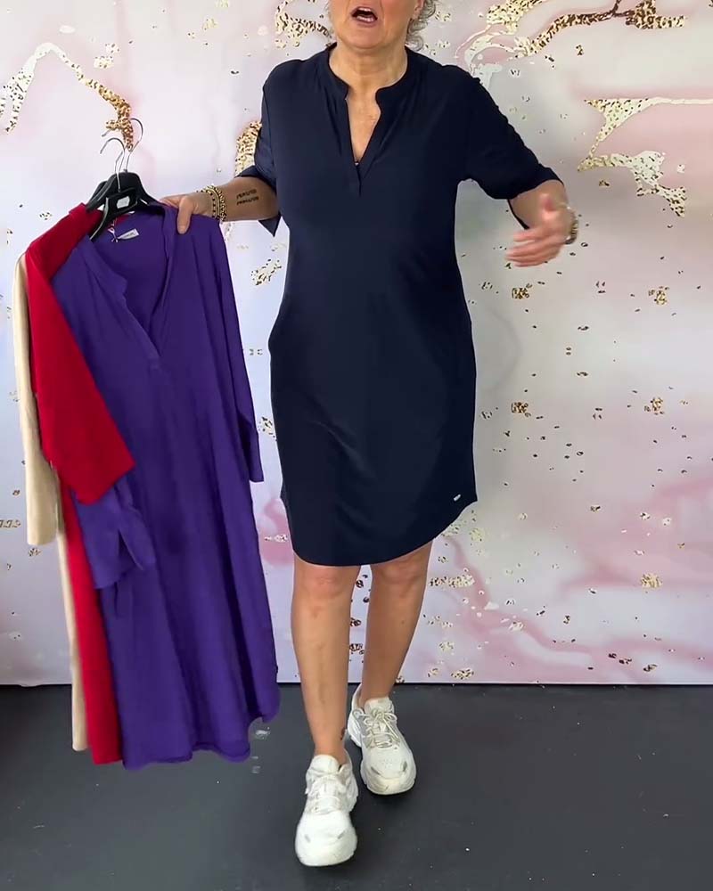 Orlane | Robe élégante à col en V