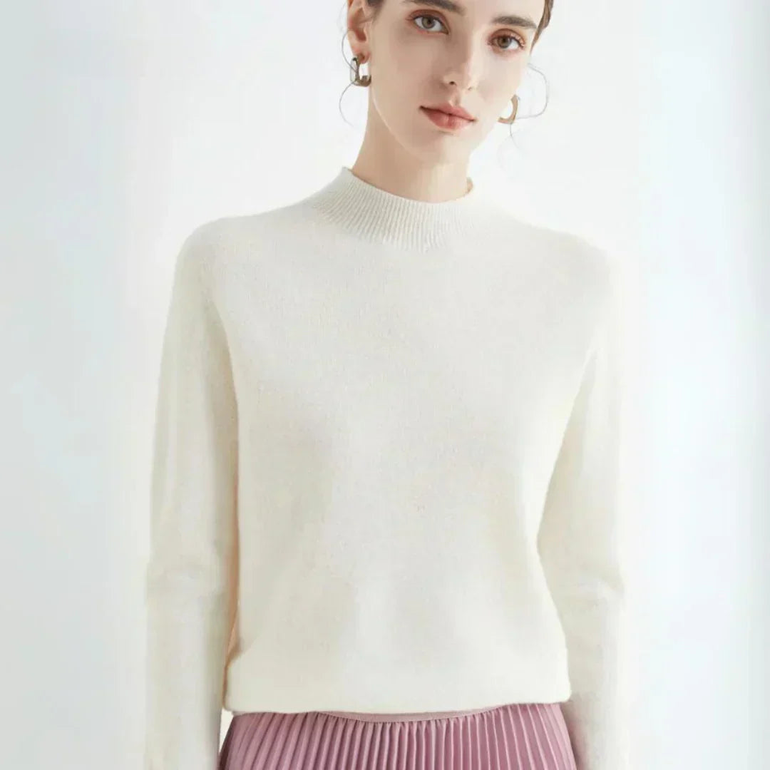 Mira | Pull en cachemire à col montant