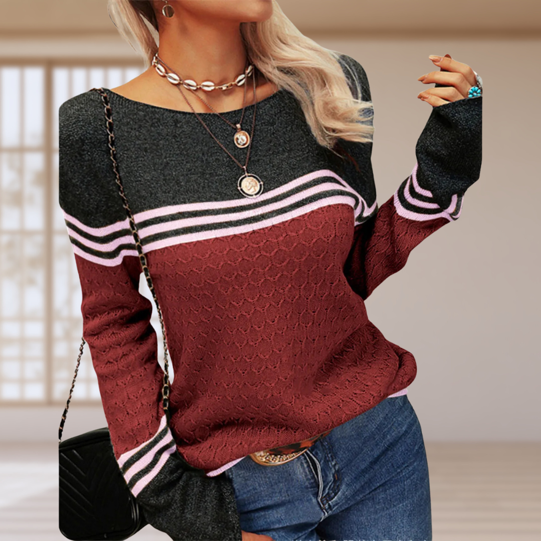 Beatriz | T-shirt décontractée en maille rayée