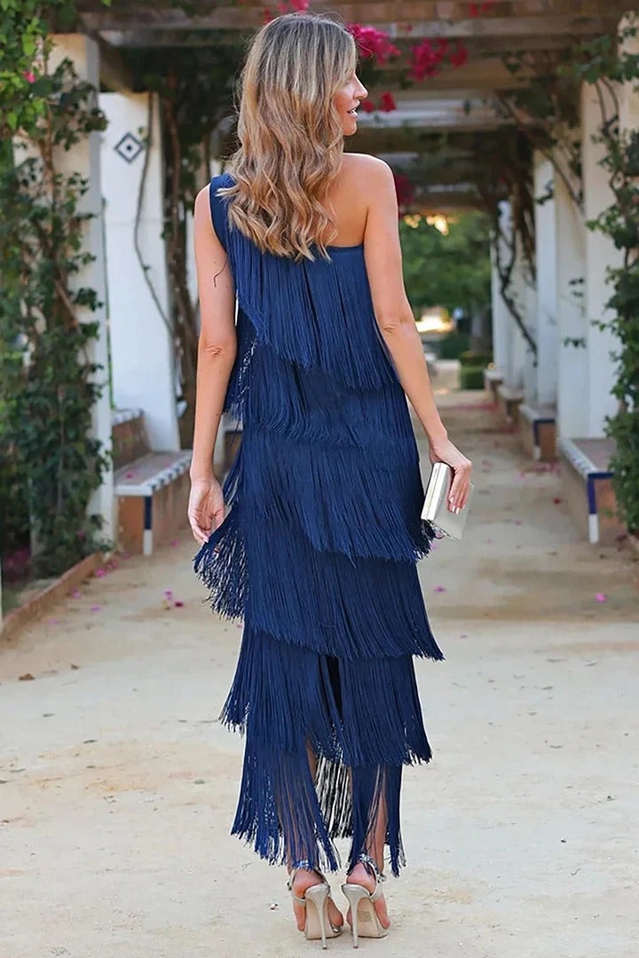 Dalia | Robe élégante à franges