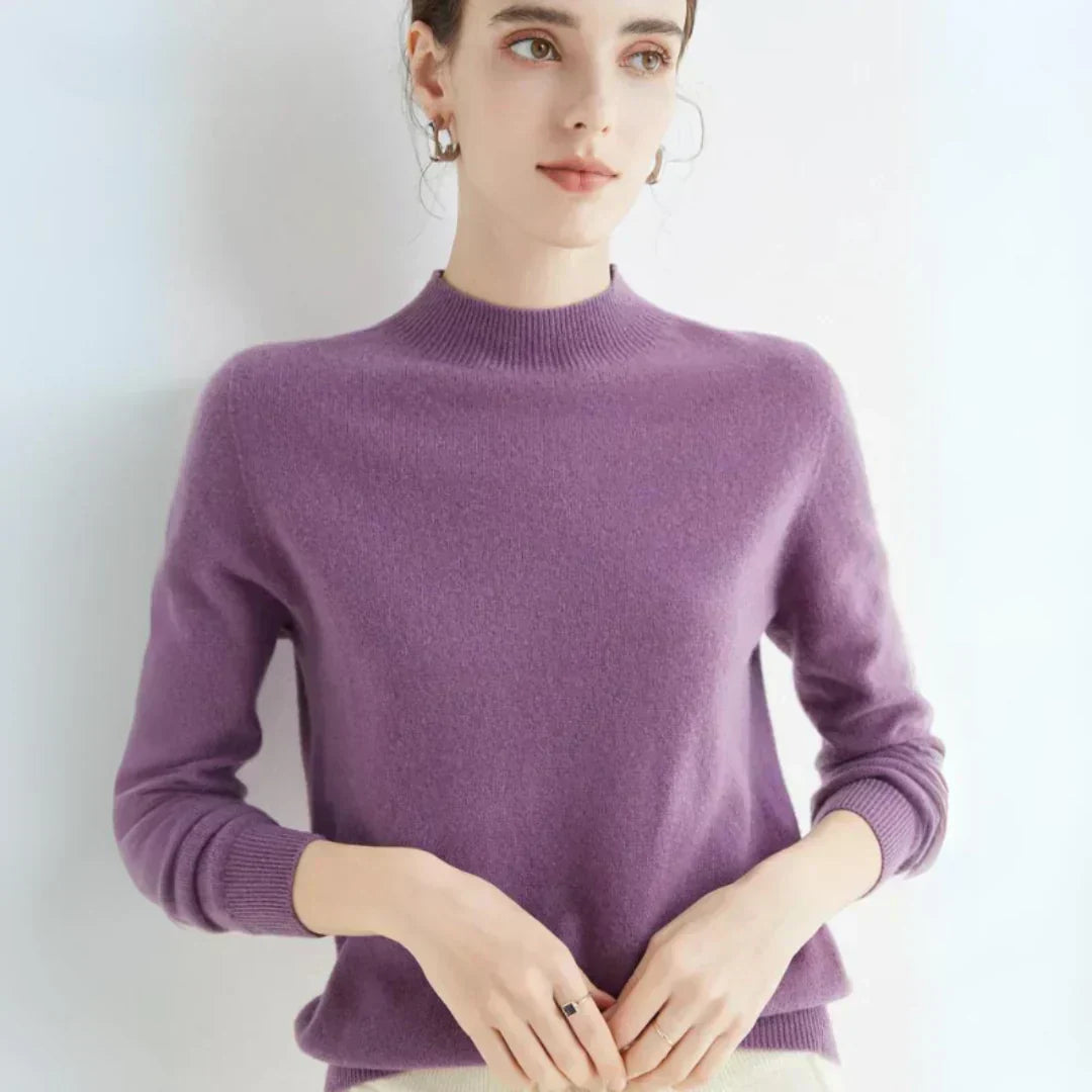 Mira | Pull en cachemire à col montant