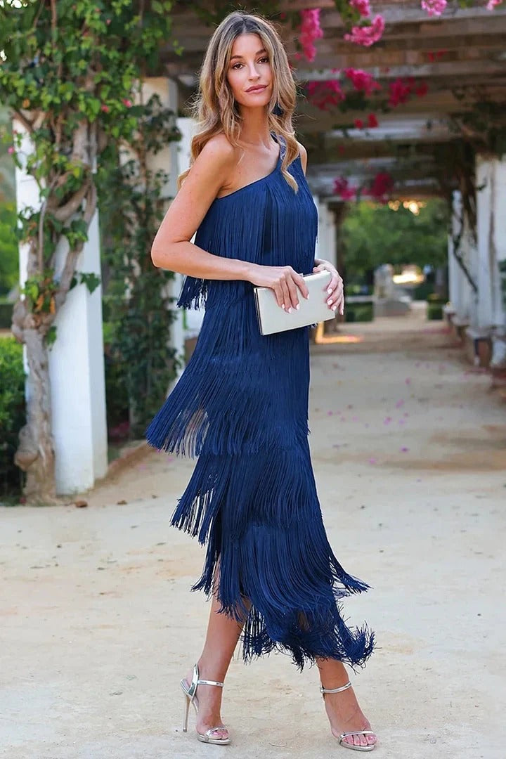 Dalia | Robe élégante à franges