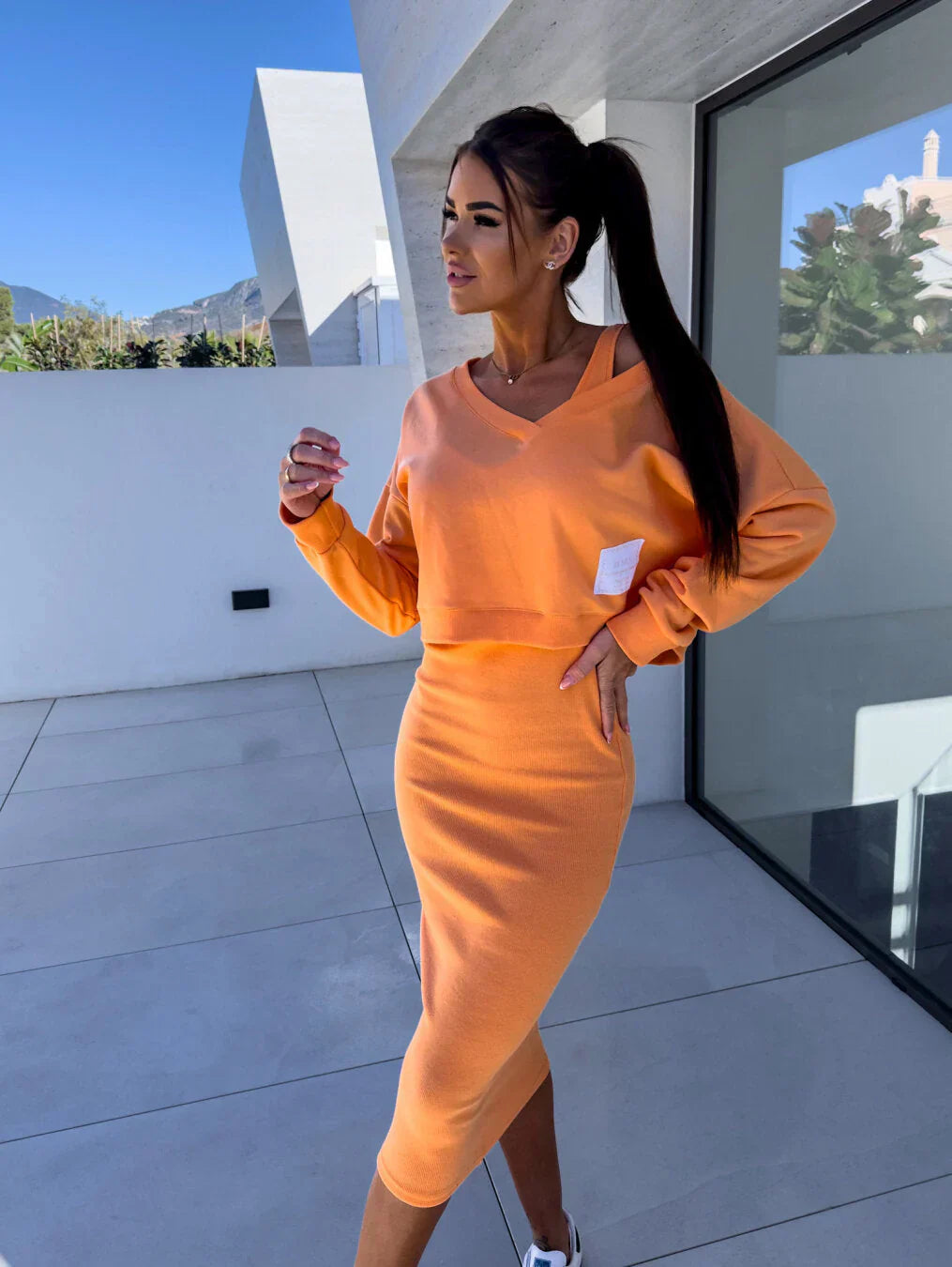 Lana | Ensemble décontracté de sweat-shirt et de robe