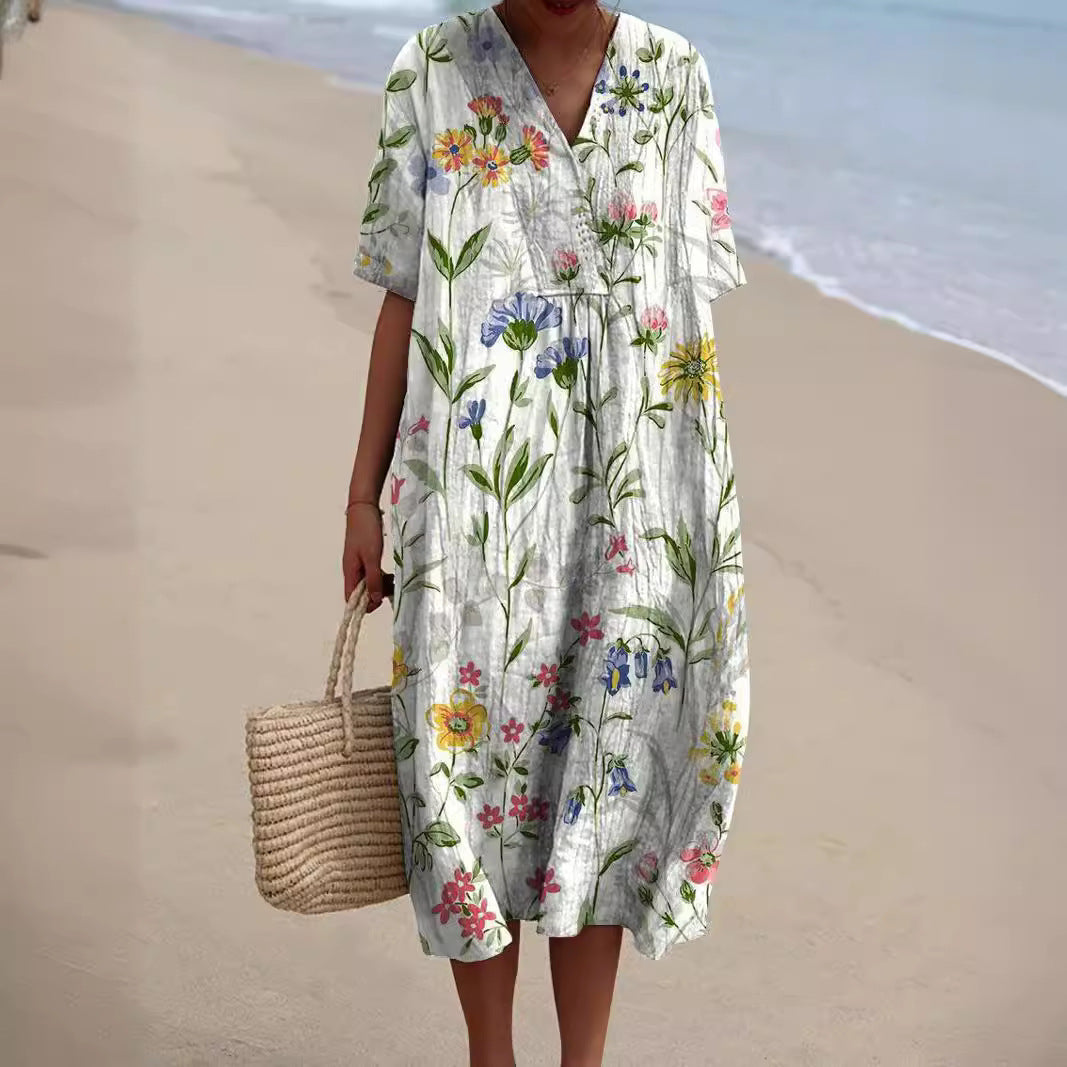 Adelmira | Robe d'été florale colorée