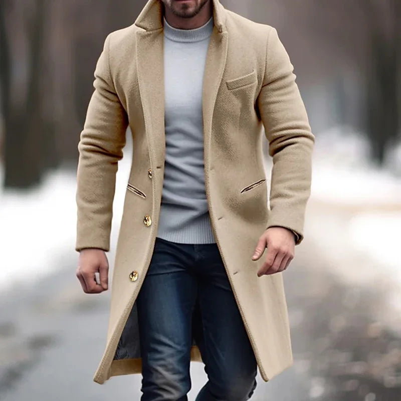 Máximo | Manteau long d'hiver luxueux pour homme