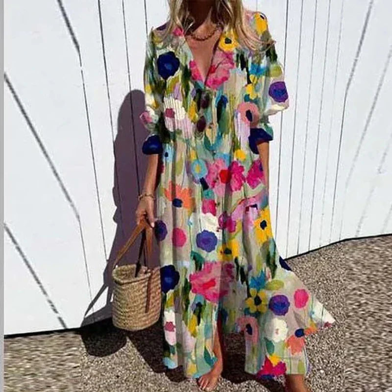 Maisie | Robe longue bohème flatteuse