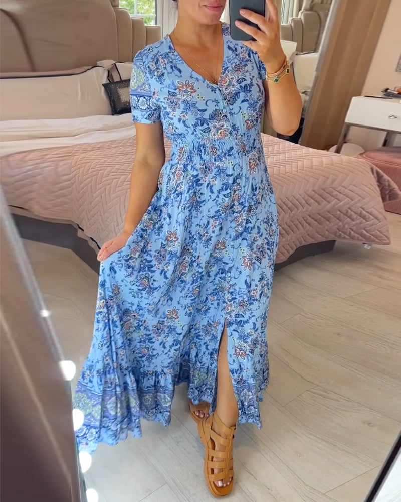 Wibia | Robe à décolleté en V avec imprimé floral