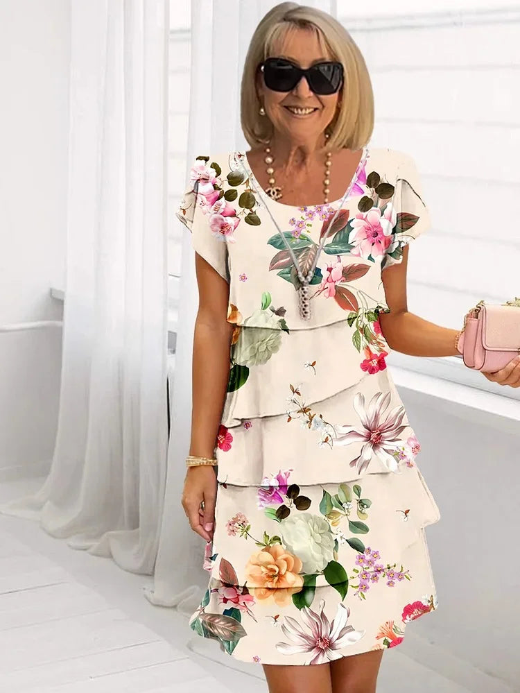 Indira | Robe Maximale Élégante à Fleurs