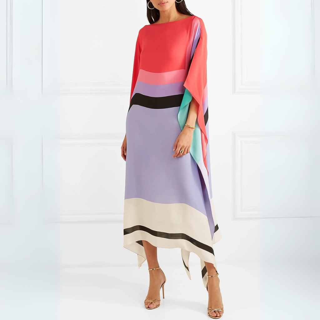 Iria | Caftan Élégant avec Imprimé Géométrique