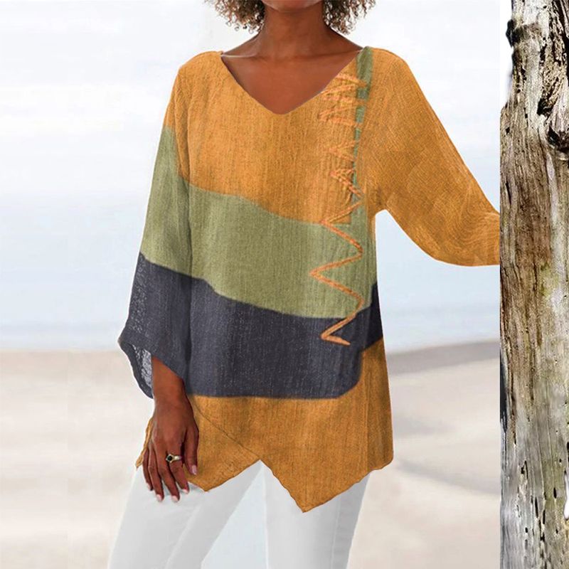 Hélène | Blouse asymétrique pour femme au style bohème