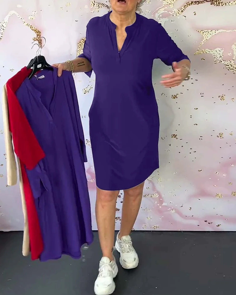 Orlane | Robe élégante à col en V