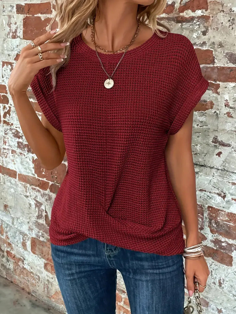 Heloísa | T-shirt à col rond douce et romantique