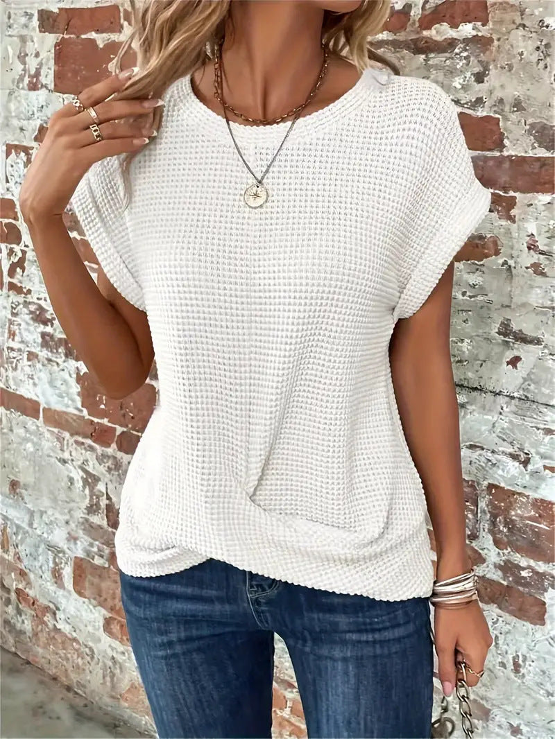 Heloísa | T-shirt à col rond douce et romantique
