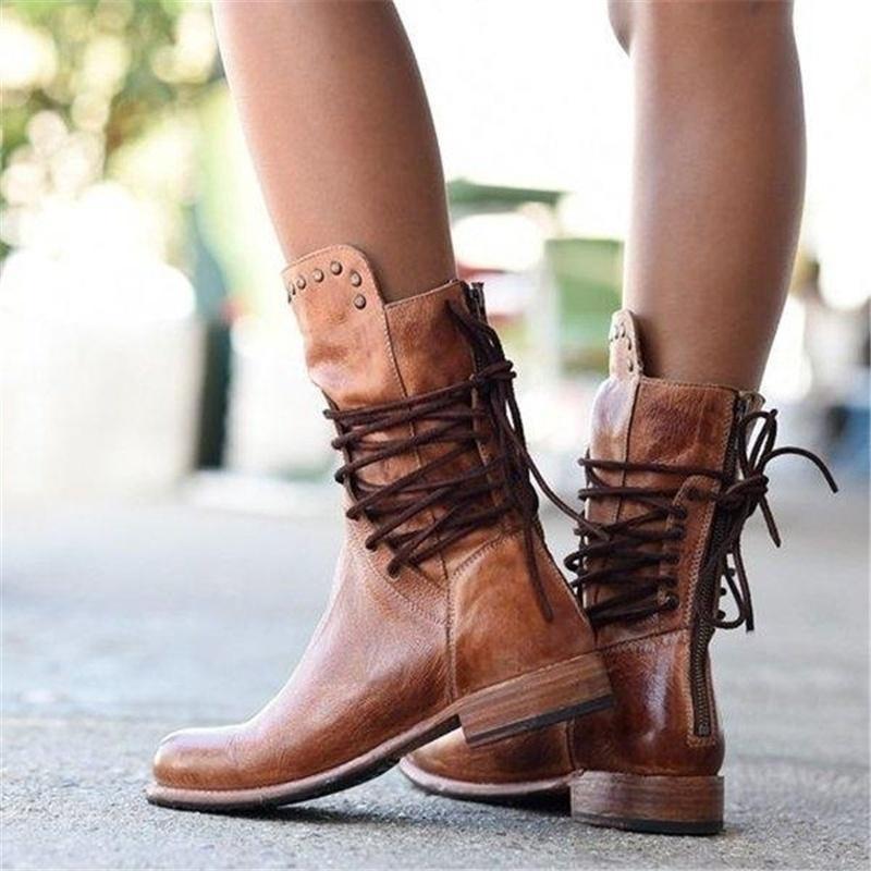 Linda | Chaussures à lacets couleur cognac