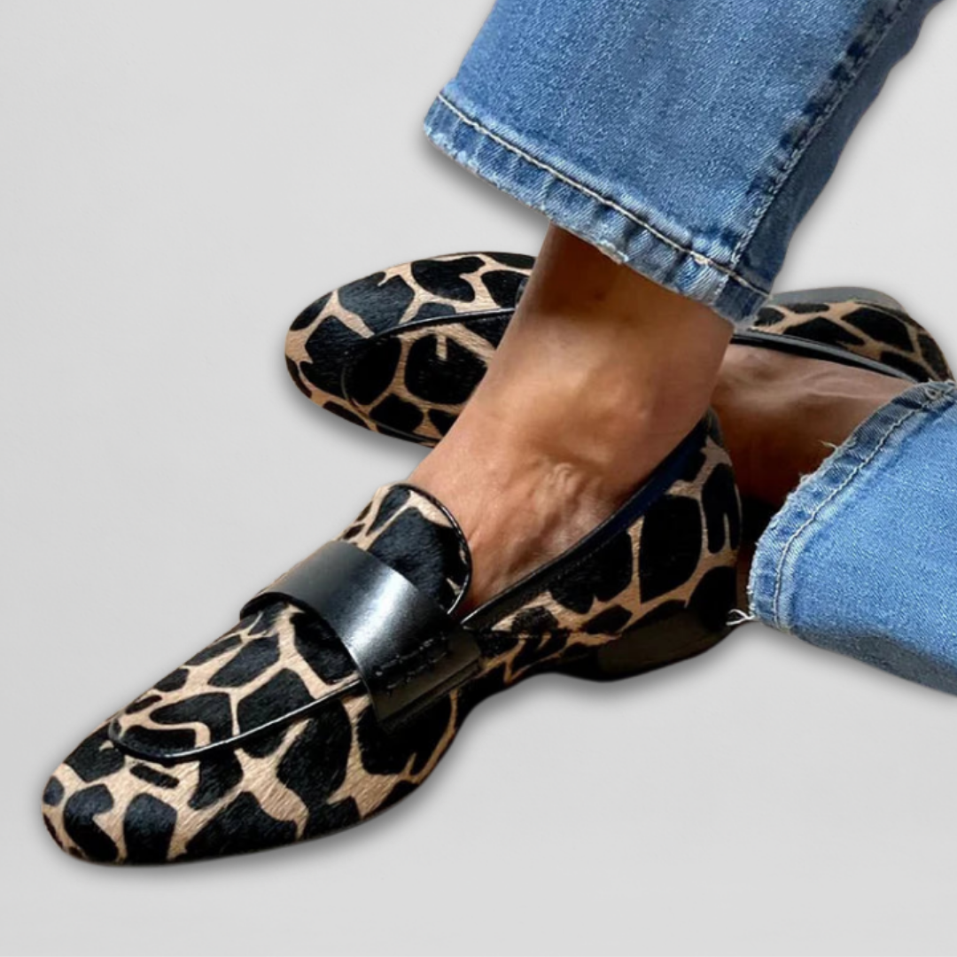 Élise | Mocassins à imprimé animal élégant