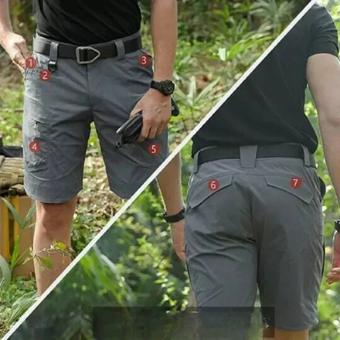 Damian | Short cargo à 7 poches avec taille réglable