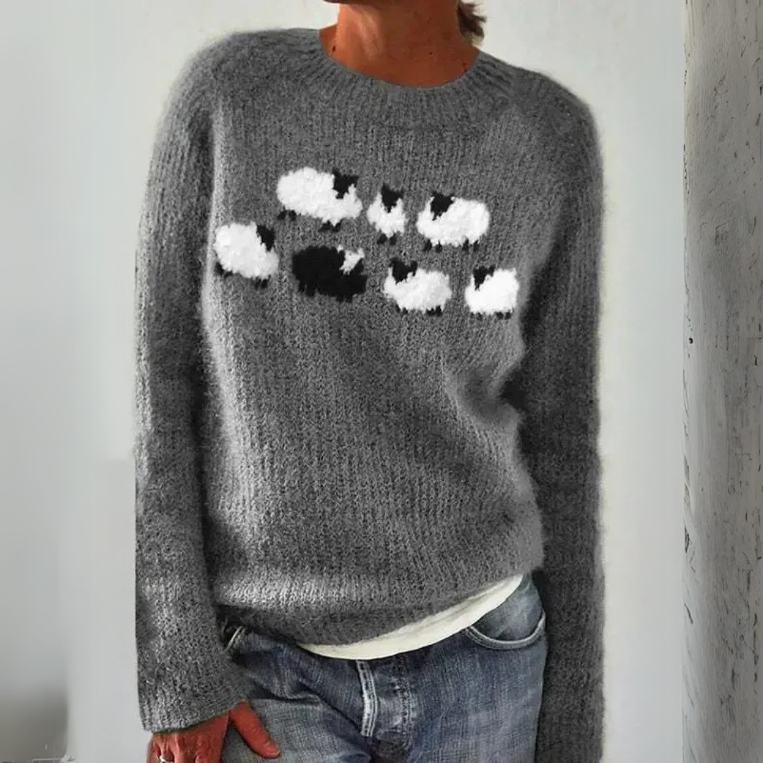 Mercedes | Pullover en tricot d'hiver avec motif