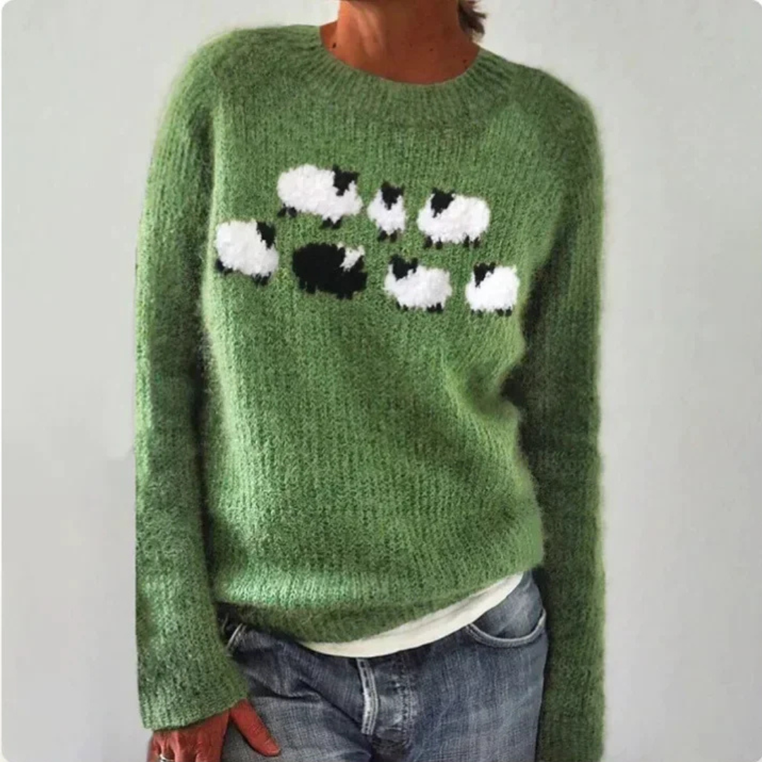 Mercedes | Pullover en tricot d'hiver avec motif