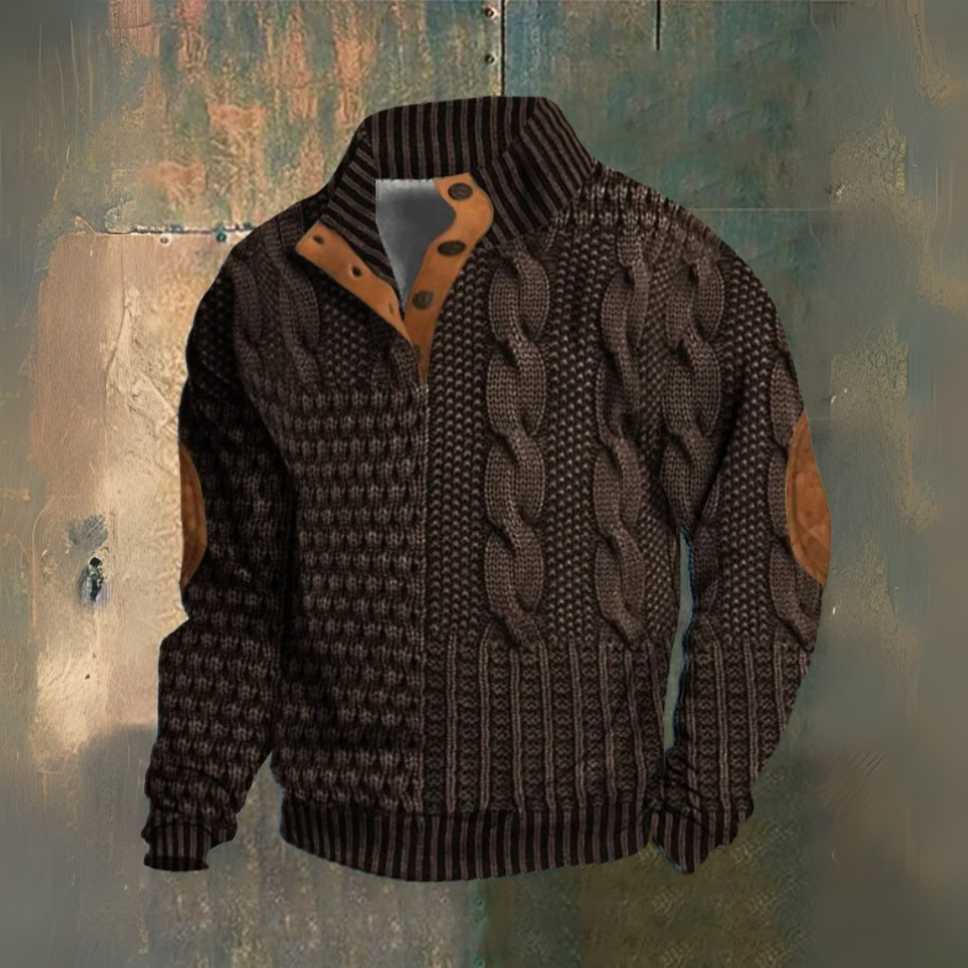 Éloi | Pull à Col Montant Boutonné pour Hommes