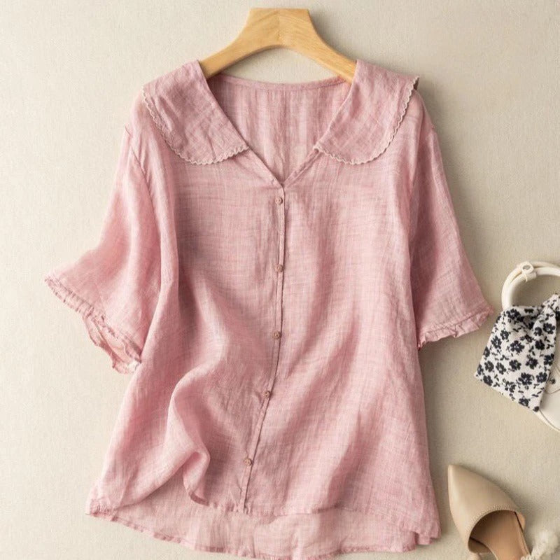 Mila | Blouse vintage avec détail de boutons