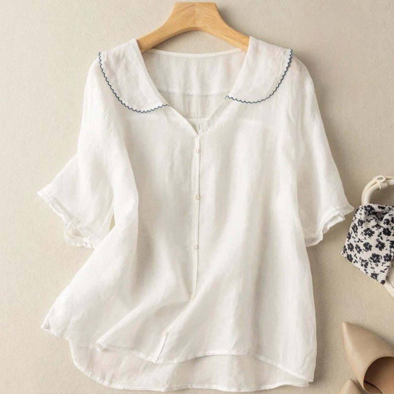 Mila | Blouse vintage avec détail de boutons