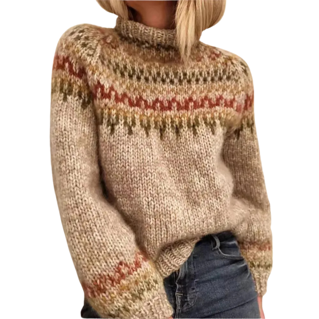 Esther | Pull en maille à col roulé