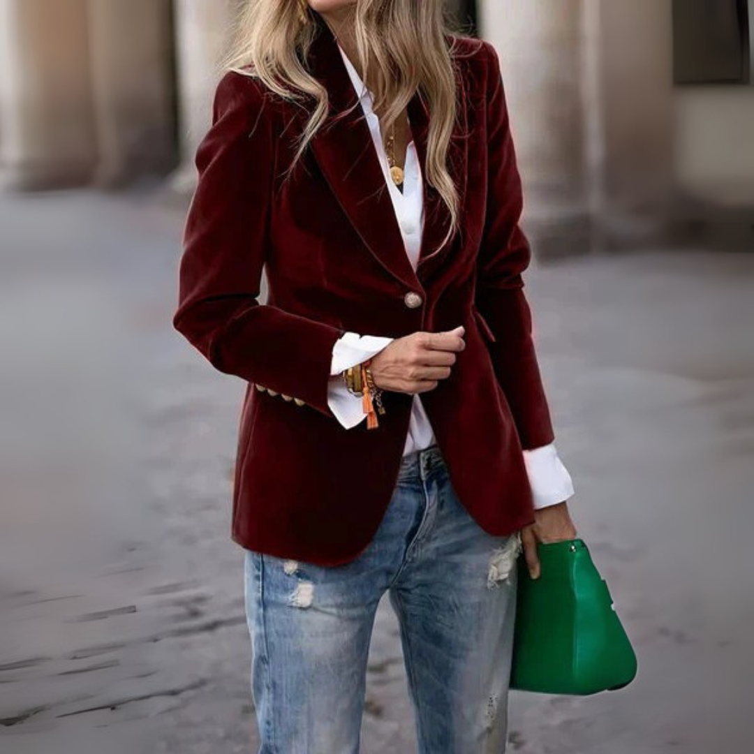 Fabiana | Blazer en Velours Intemporel