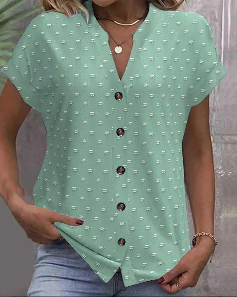 Nariya | Chemise à col en V avec boutons