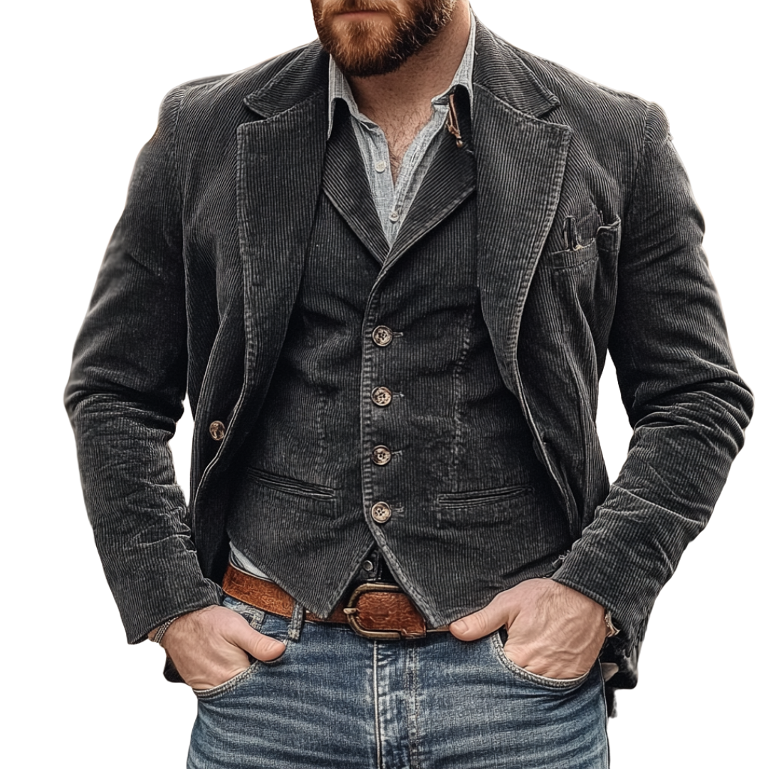 Veste Kord de style vintage pour hommes Benton