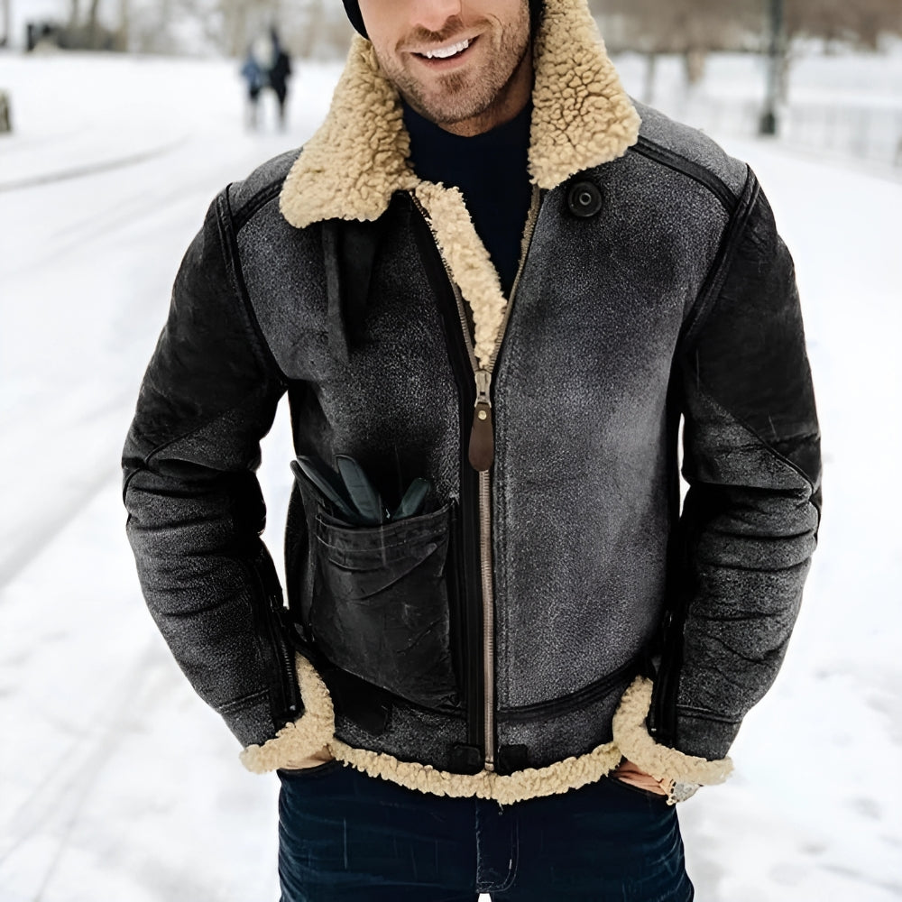 Gael | Veste en cuir vintage