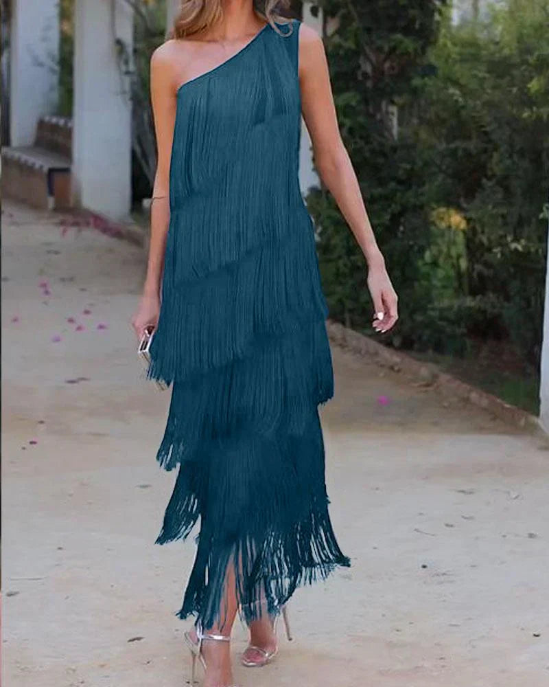 Dalia | Robe élégante à franges