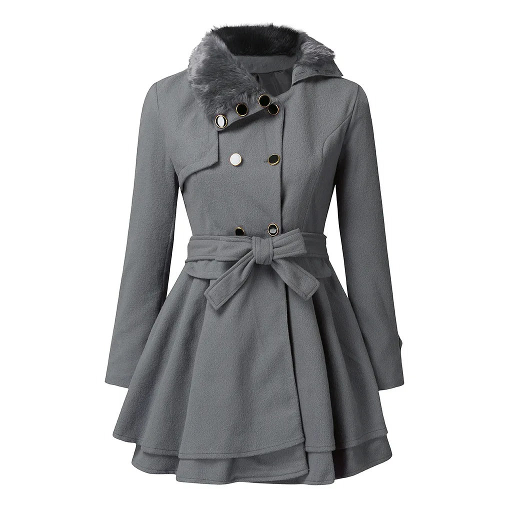 Brenda | Élégante trench-coat en faux cuir