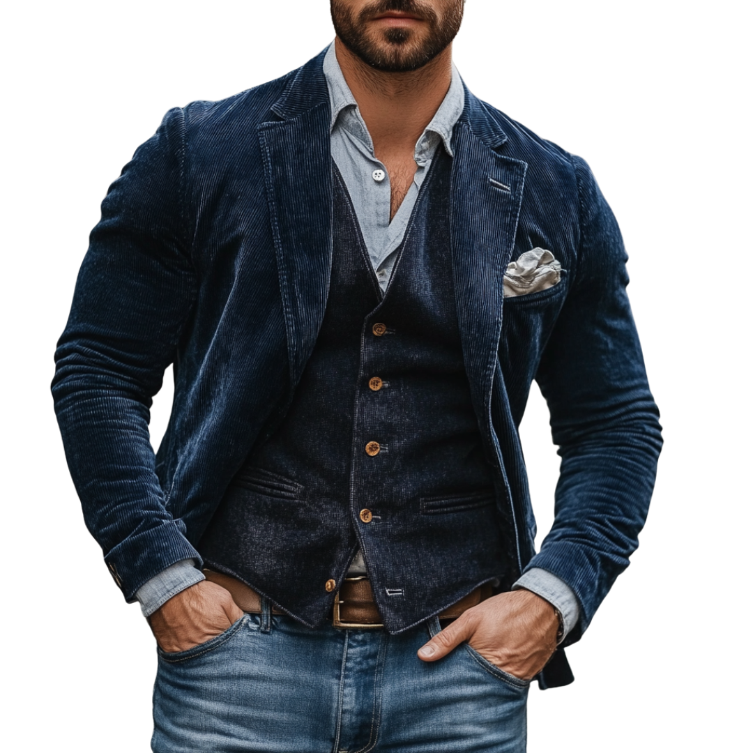 Veste Kord de style vintage pour hommes Benton