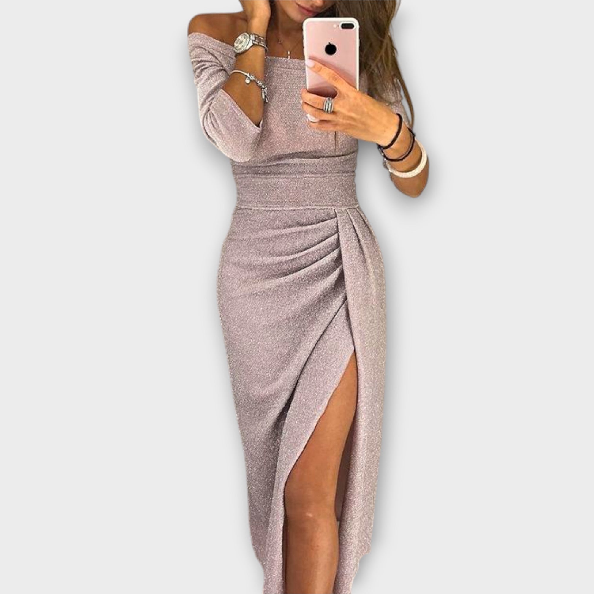 Lena | Élégante robe sans épaules